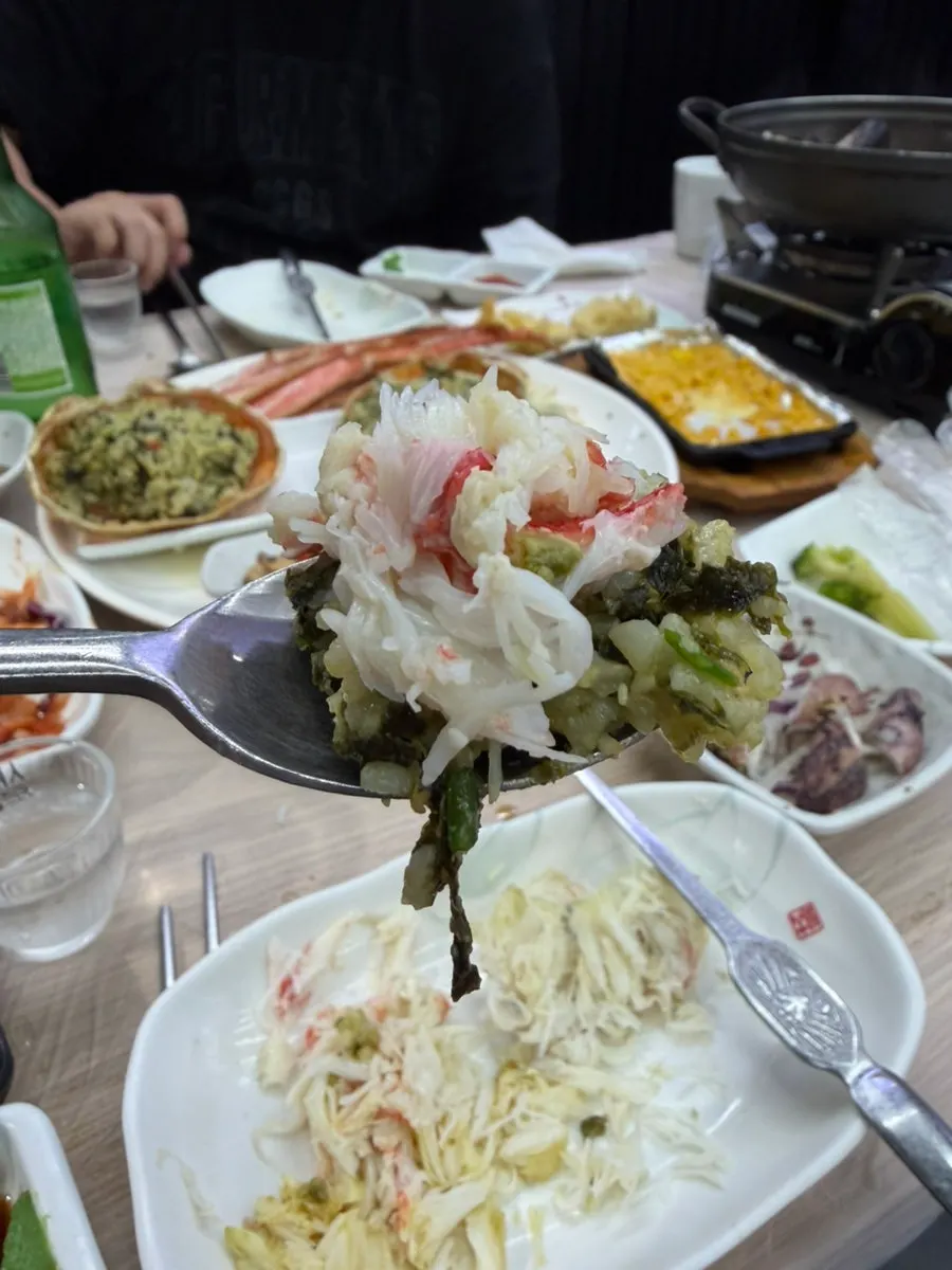 내장 넣어 볶은 게딱지볶음밥