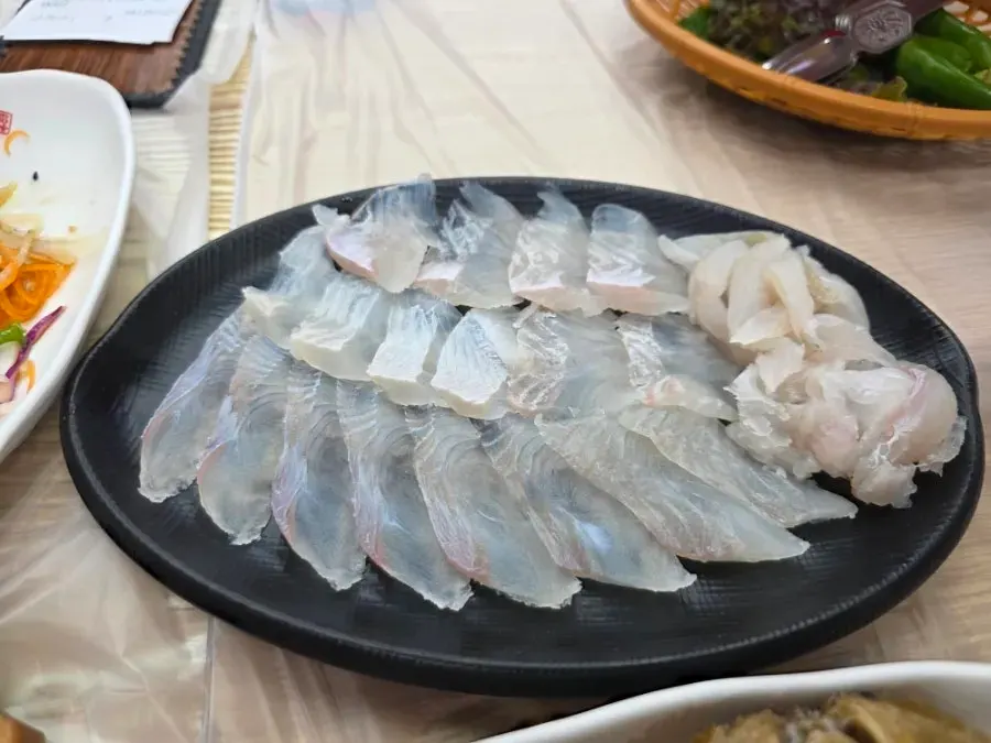 A bowl of tangy, sweet Pohang mulhoe