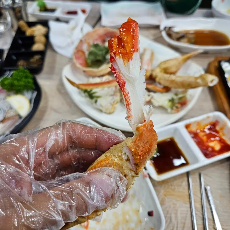 A leg of bakdal snow crab packed with meat