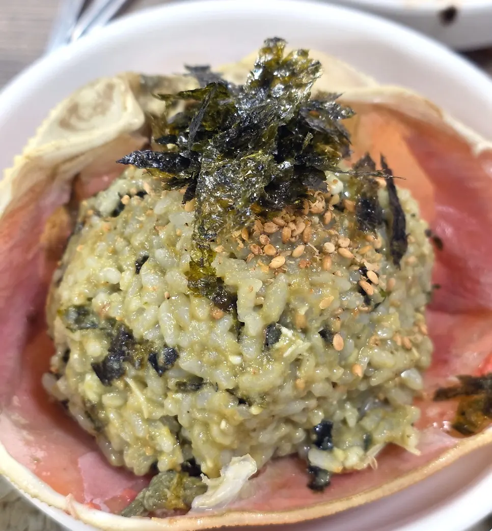 Fried rice made with crab roe