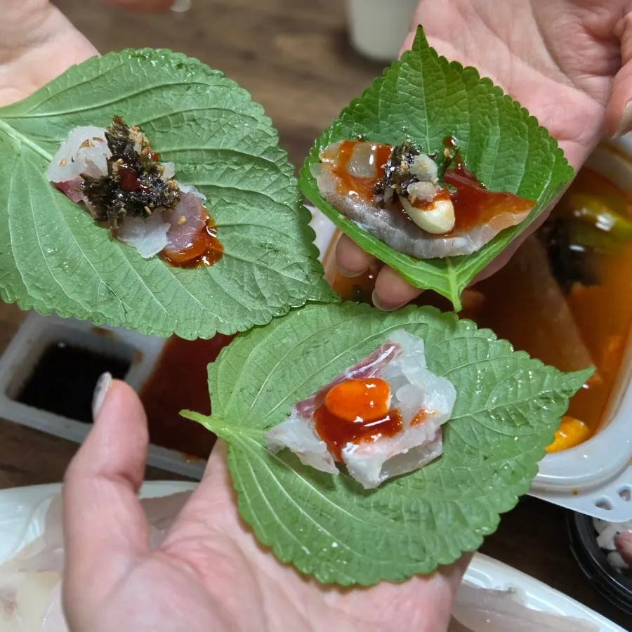 Plate piled high with orange sea squirt
