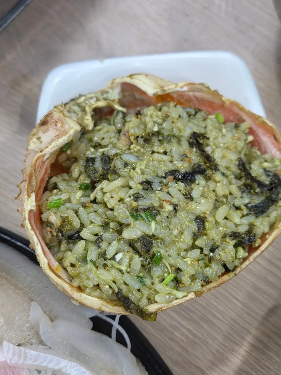 Seafood ramyeon loaded with fresh seafood