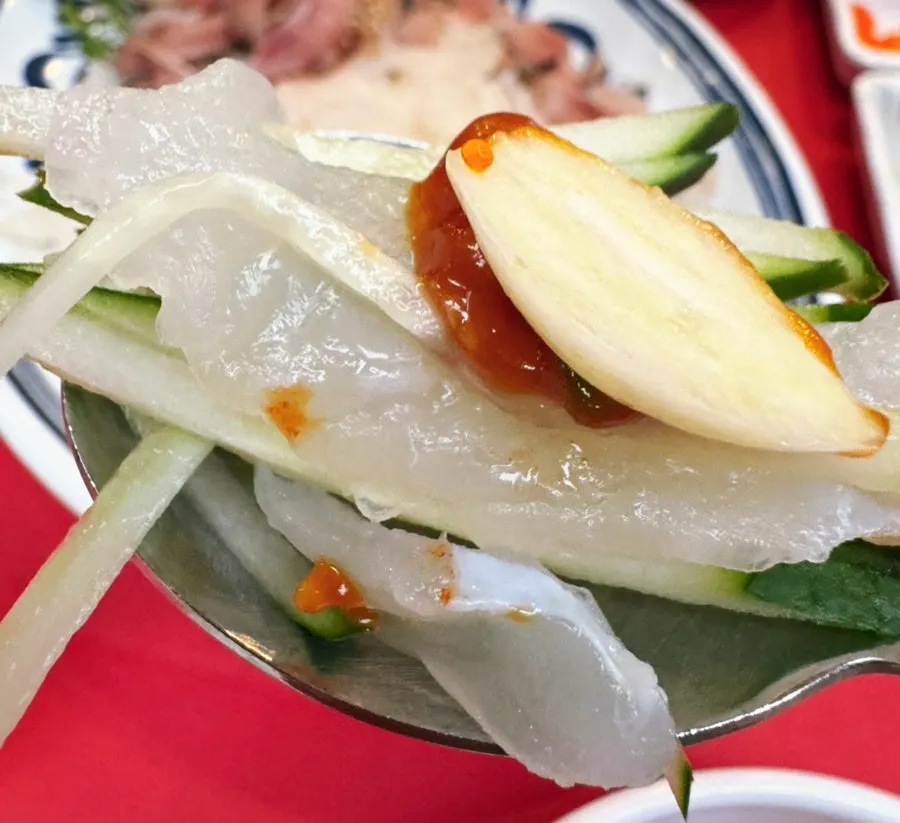 Close-up of a wrapped makhoe bite