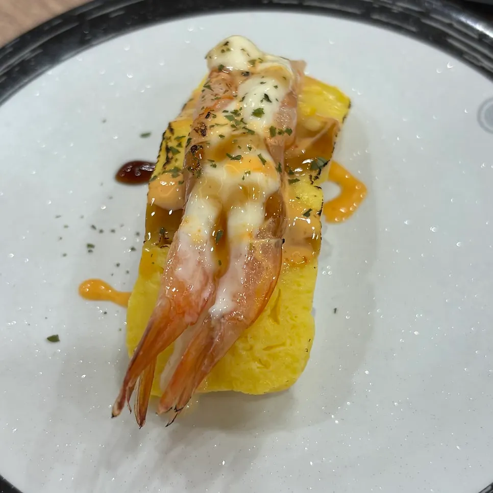 Sushi selected from the conveyor belt