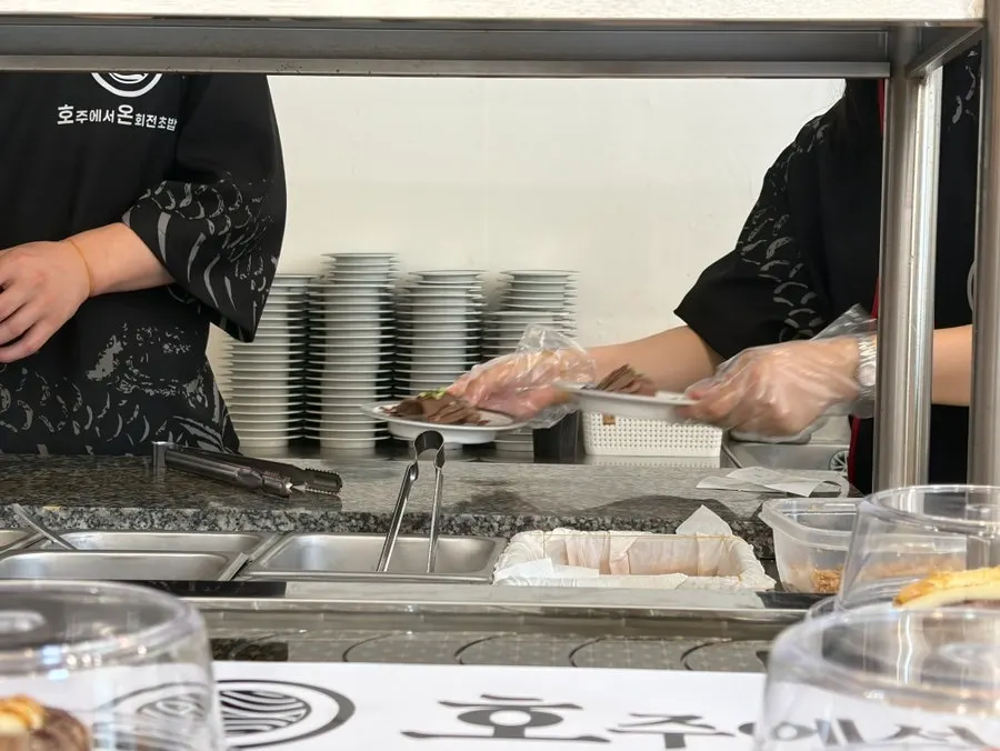 Sushi made fresh on the spot