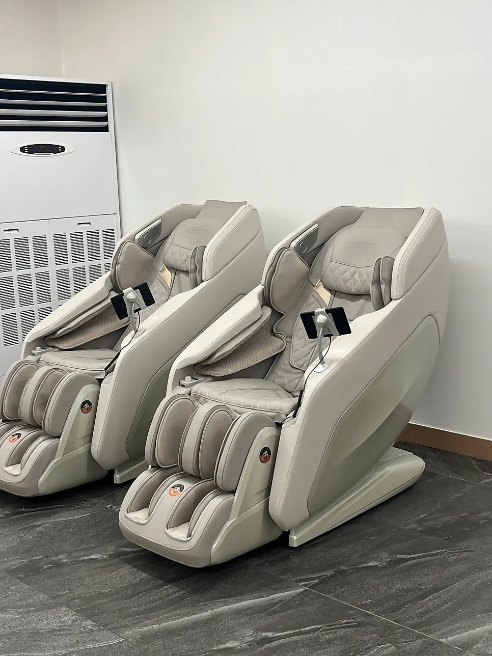 Massage chairs placed in the waiting area