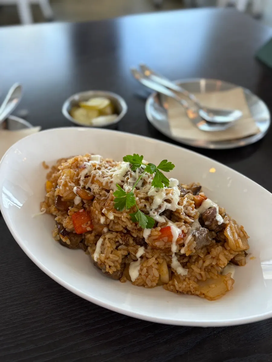 Beef pilaf made with domestic beef