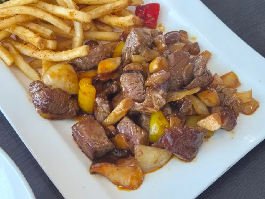 Plate of Plan A chop steak 240g spicy