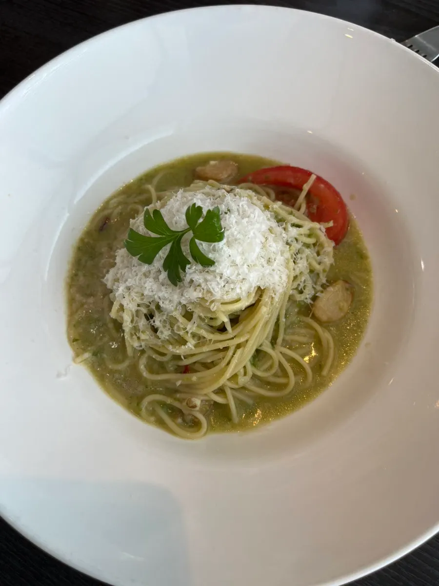 Cheongyang pepper aglio olio at Plan A