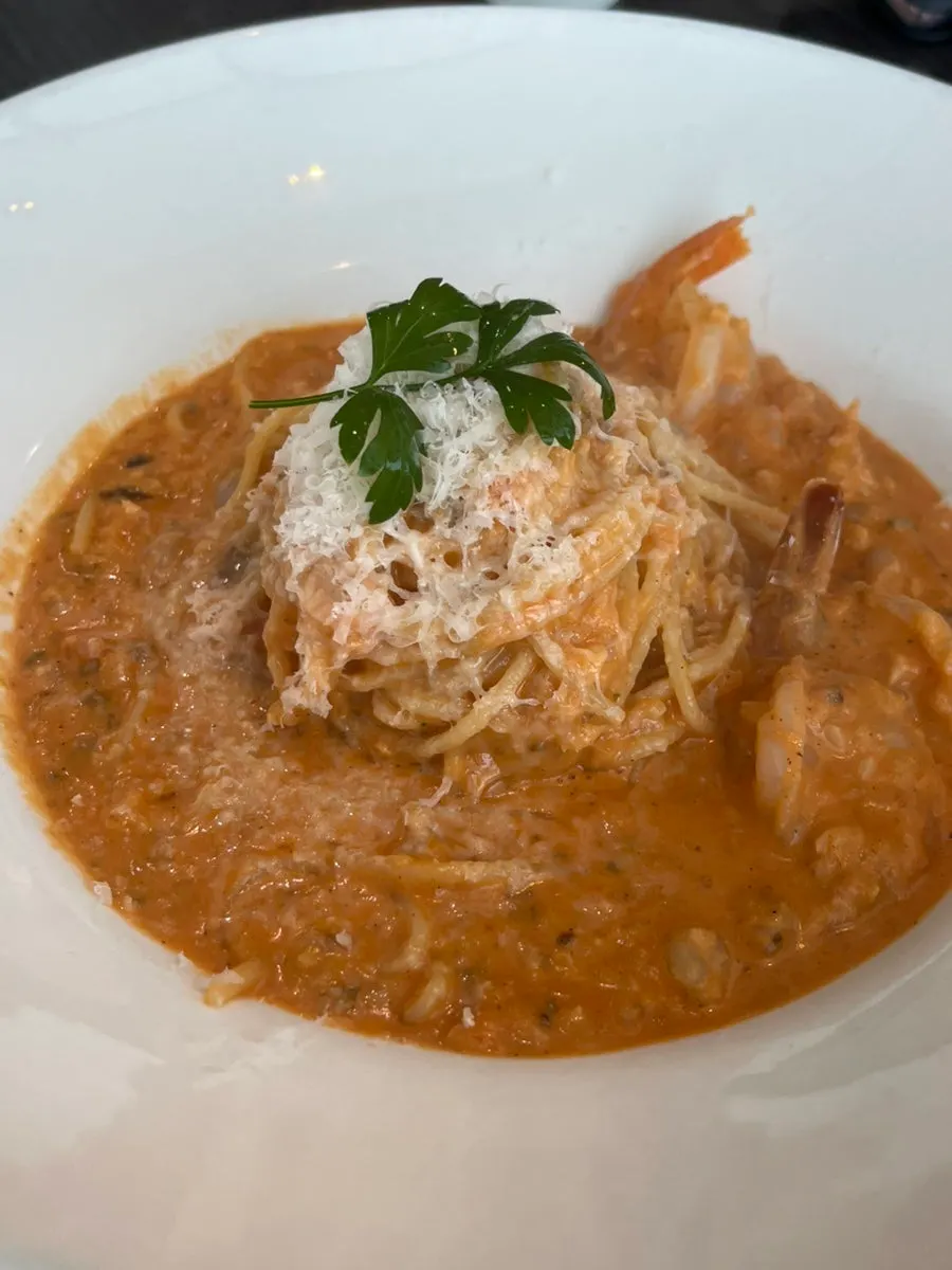 Shrimp rosé spaghetti at Plan A