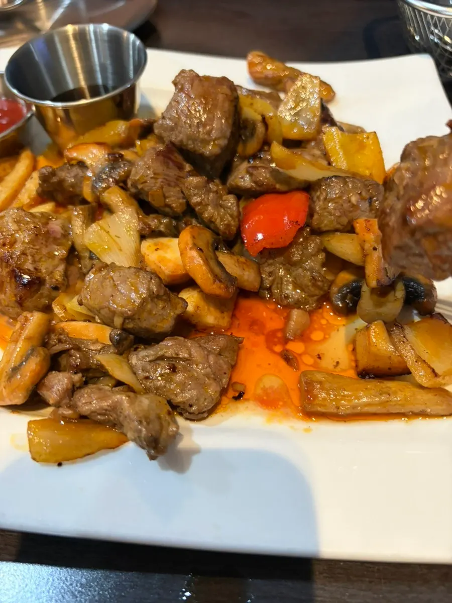 Chop steak tossed in the special sauce