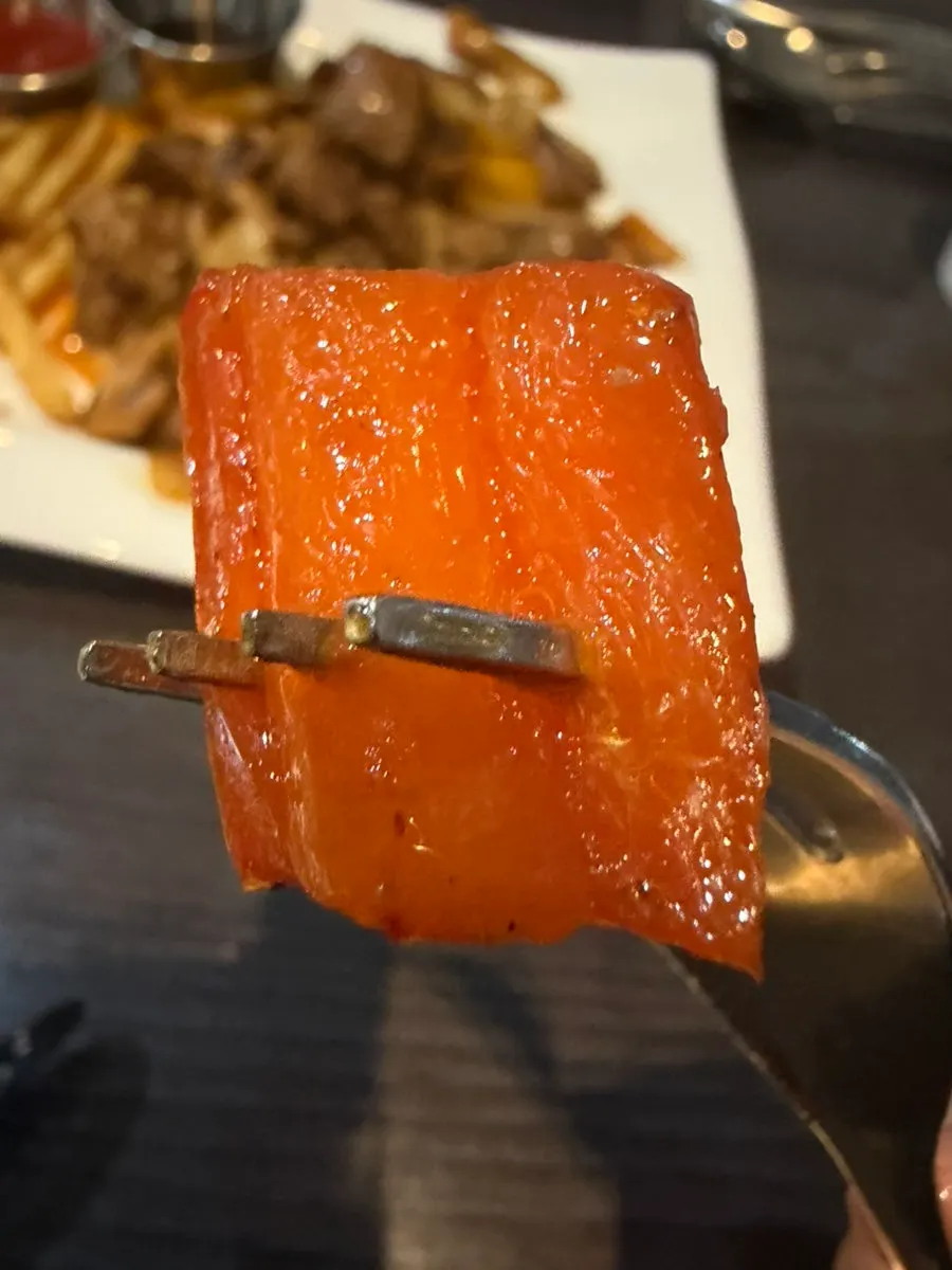 Bell peppers sautéed in meat juices