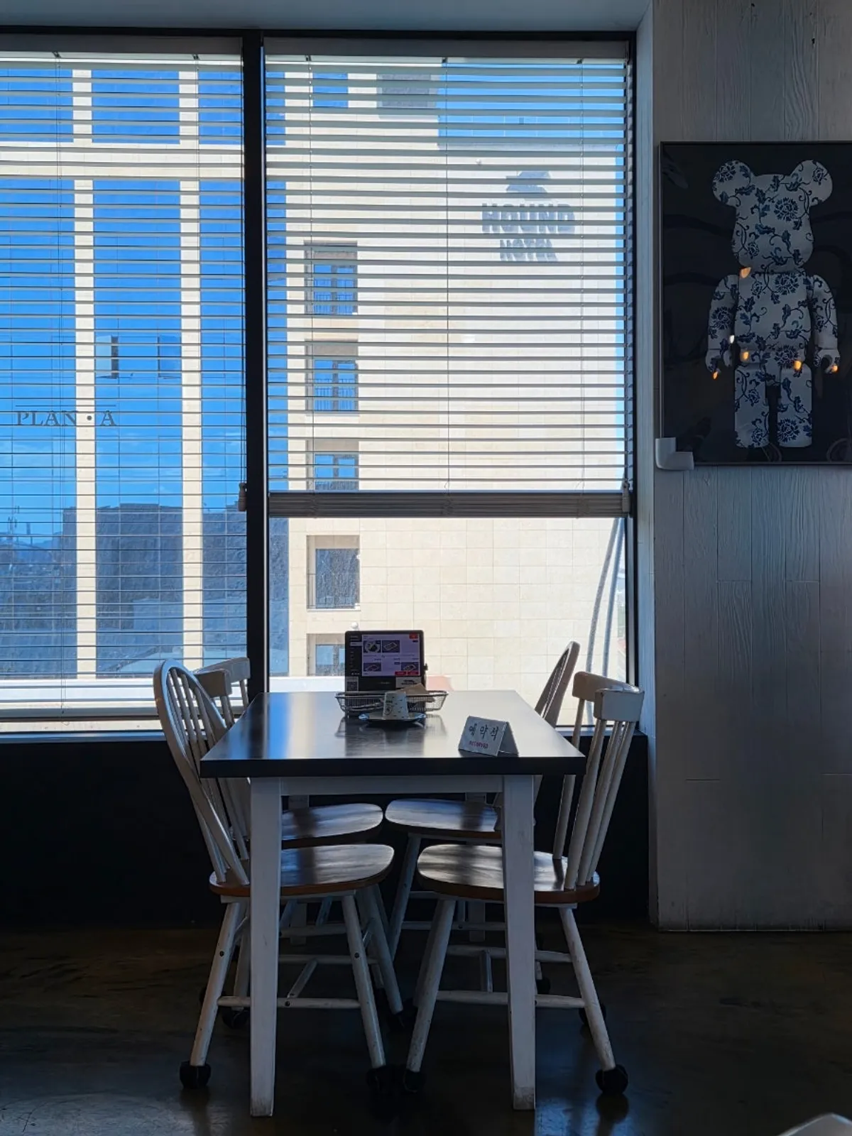 Ocean-view window seating at Plan A Restaurant