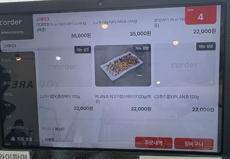 Plan A Restaurant menu information