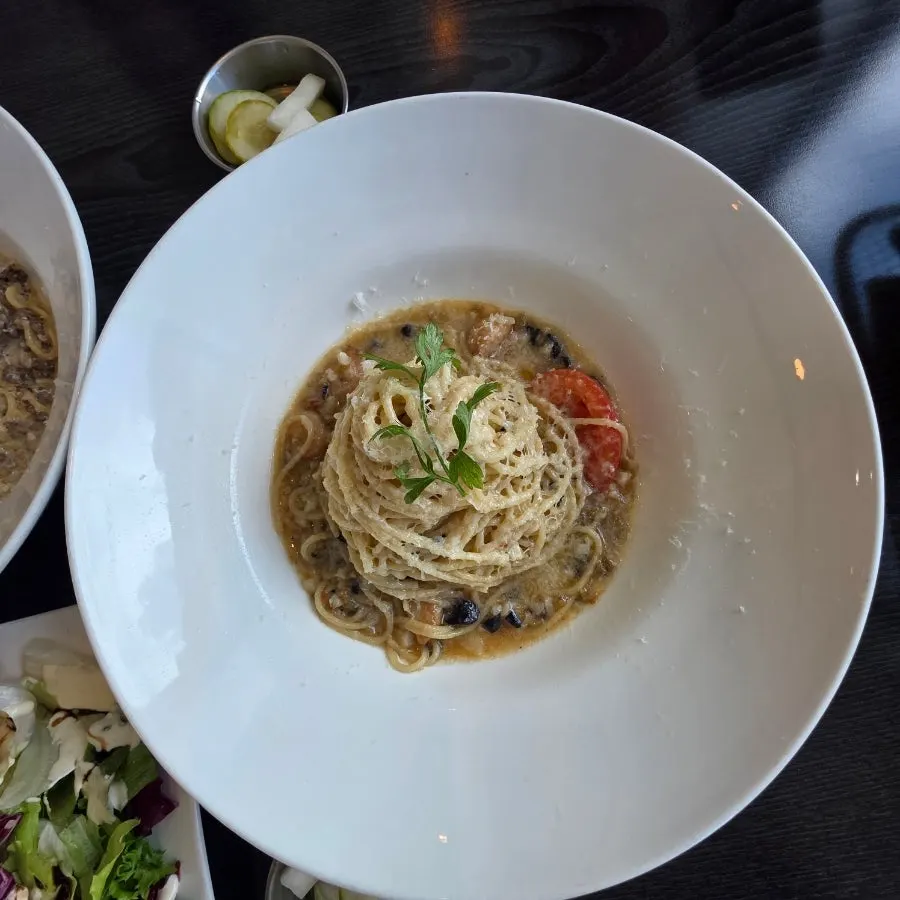 Ocean view and ordered Western dishes
