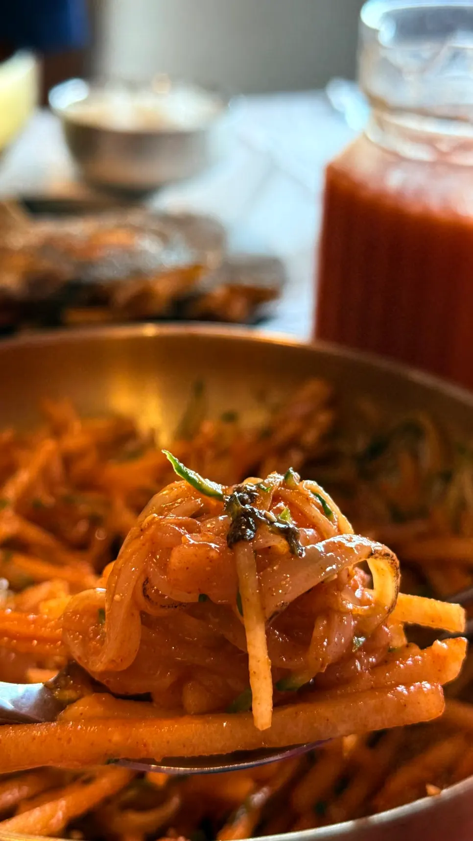 Squid mulhoe with iced broth added