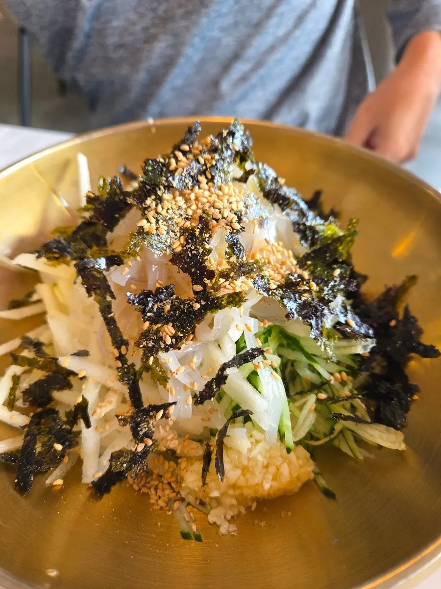 Squid mulhoe ordered without cucumber