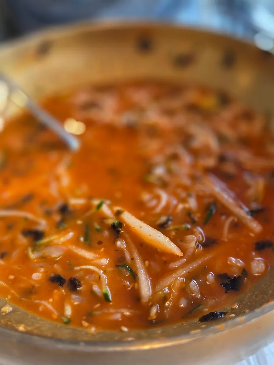 Rice served alongside squid mulhoe