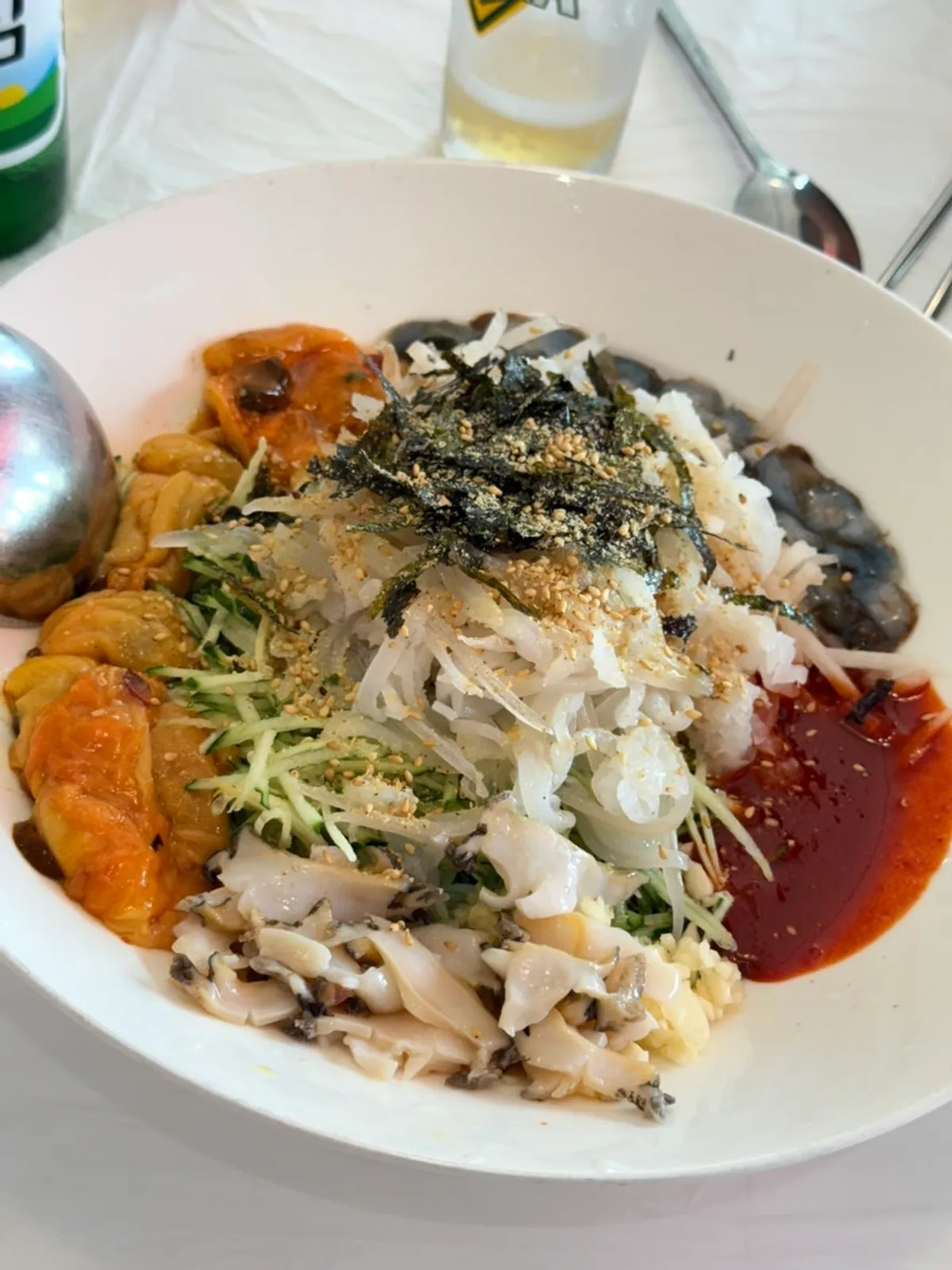 Ppwang set mulhoe piled high with seafood