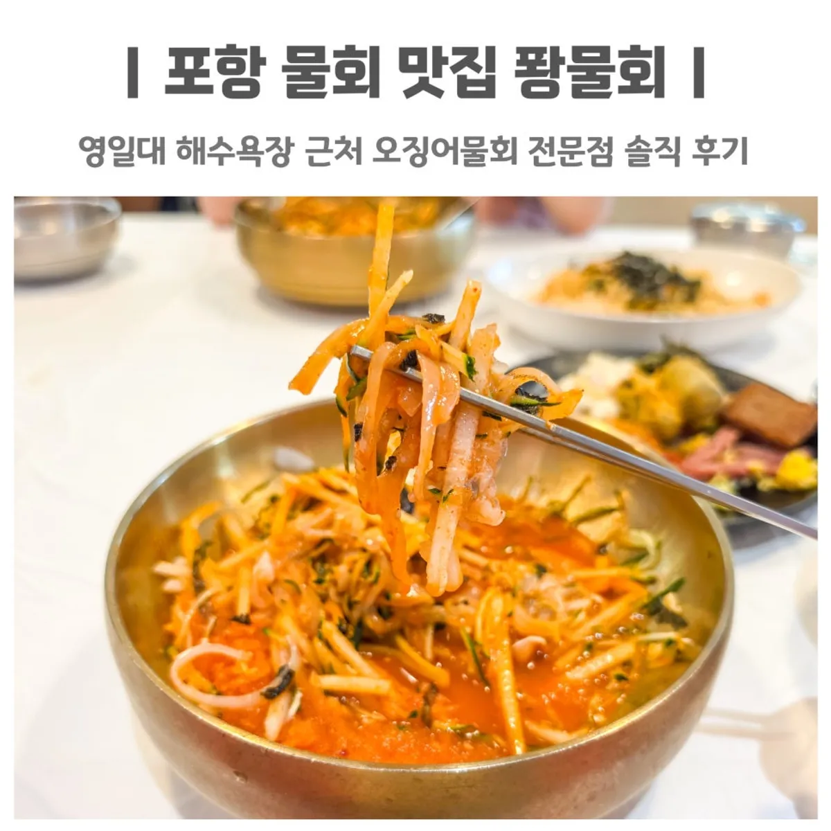 Squid mulhoe from Ppwang Mulhoe near Yeongildae Beach, Pohang