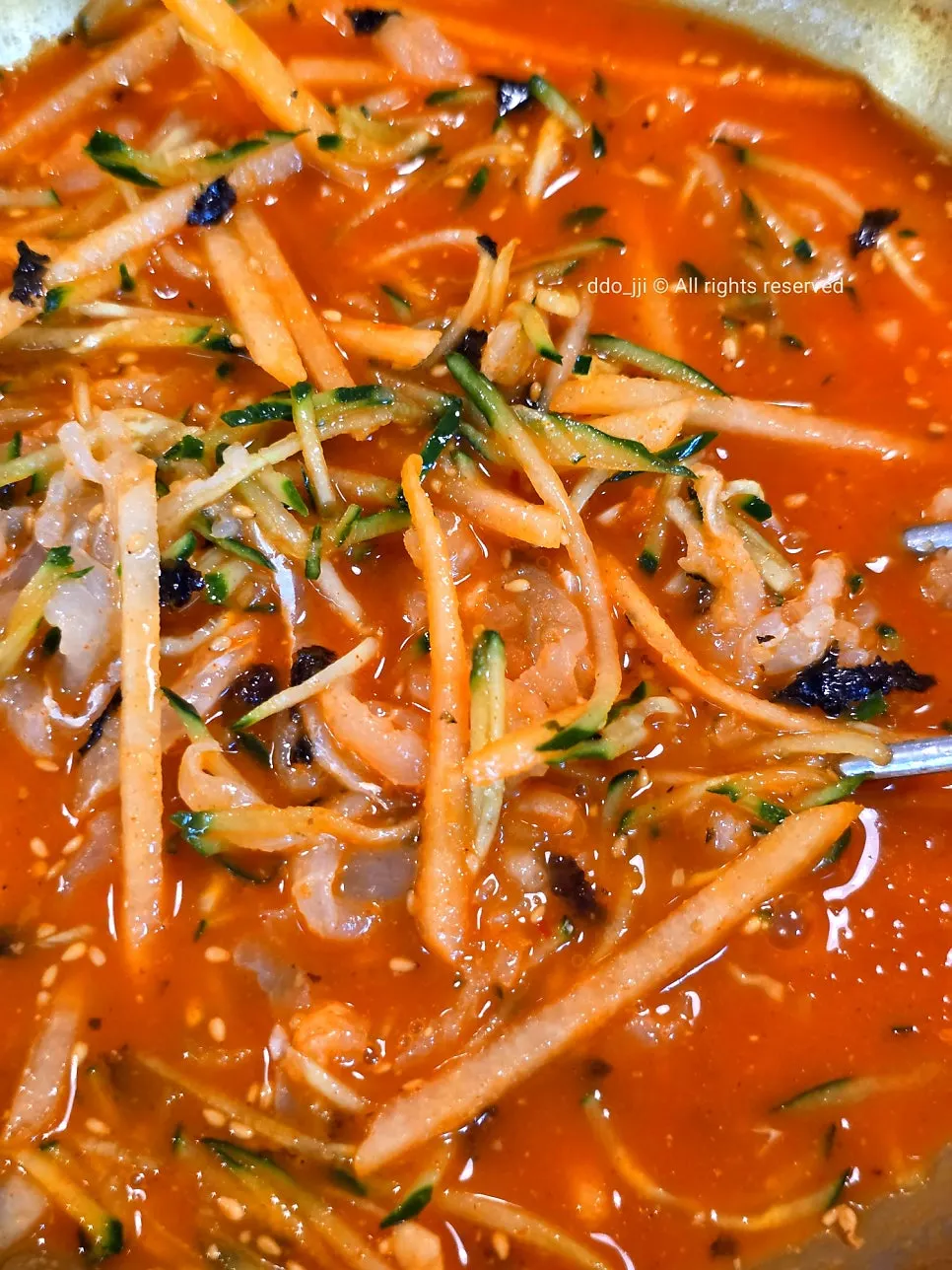 비벼 먹는 참가자미물회