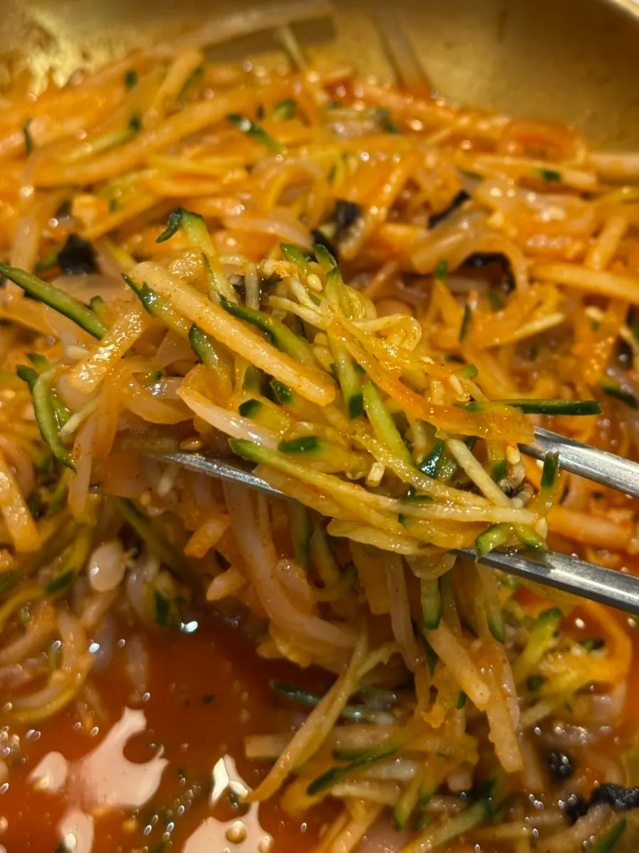 Squid mulhoe with vegetables