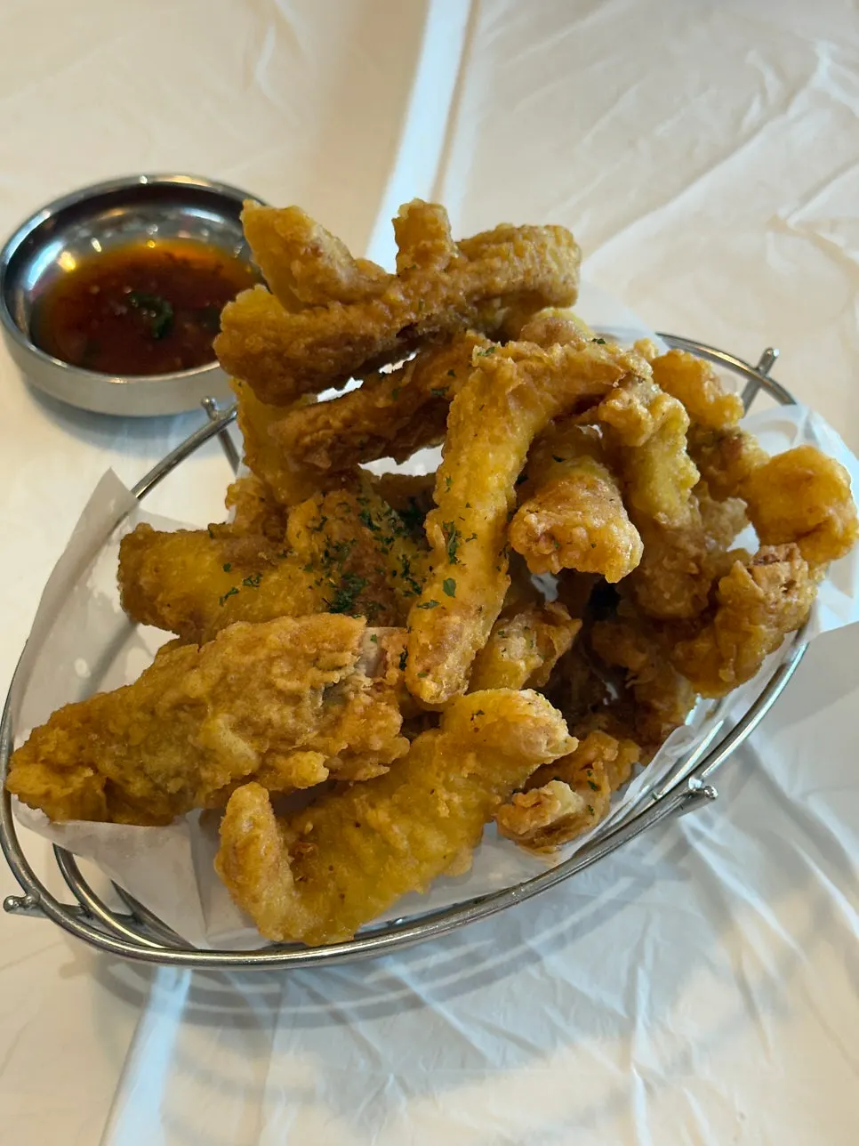 Crispy fried squid at Ppwang Mulhoe