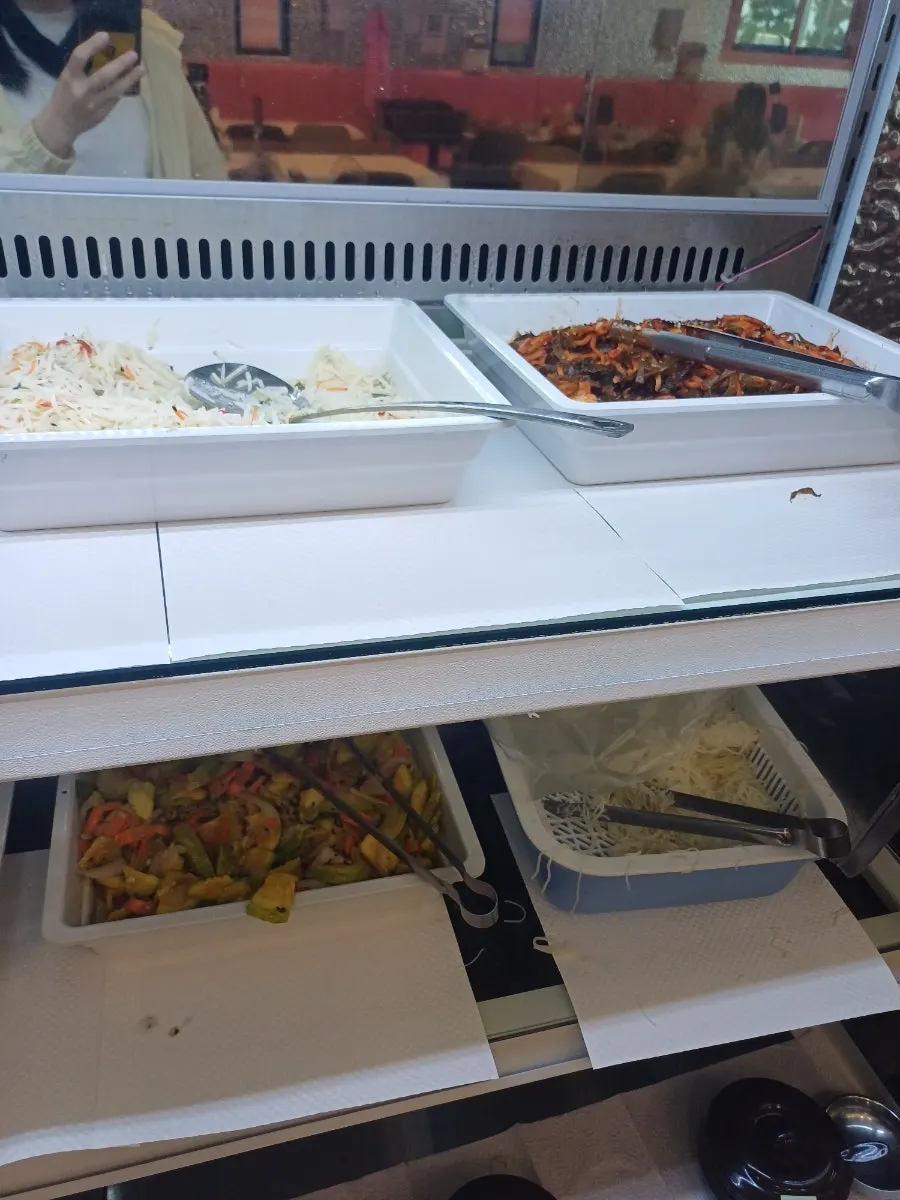 Assorted side dishes at the self-bar