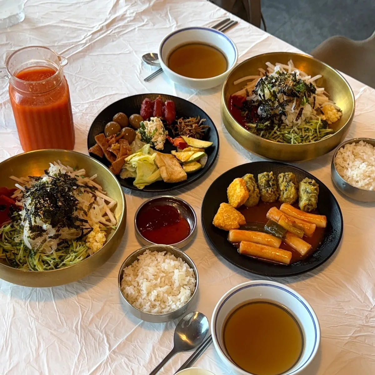 A bowl of squid mulhoe at Ppwang Mulhoe near Yeongildae, Pohang