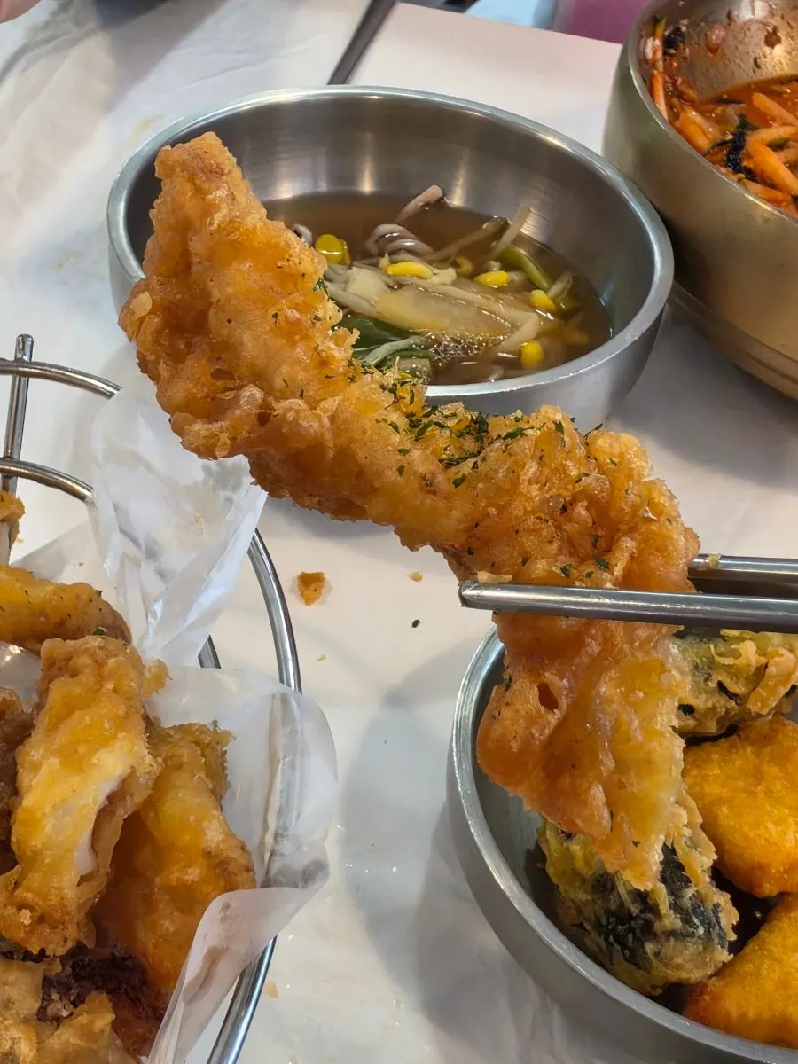 Fried squid served in large pieces