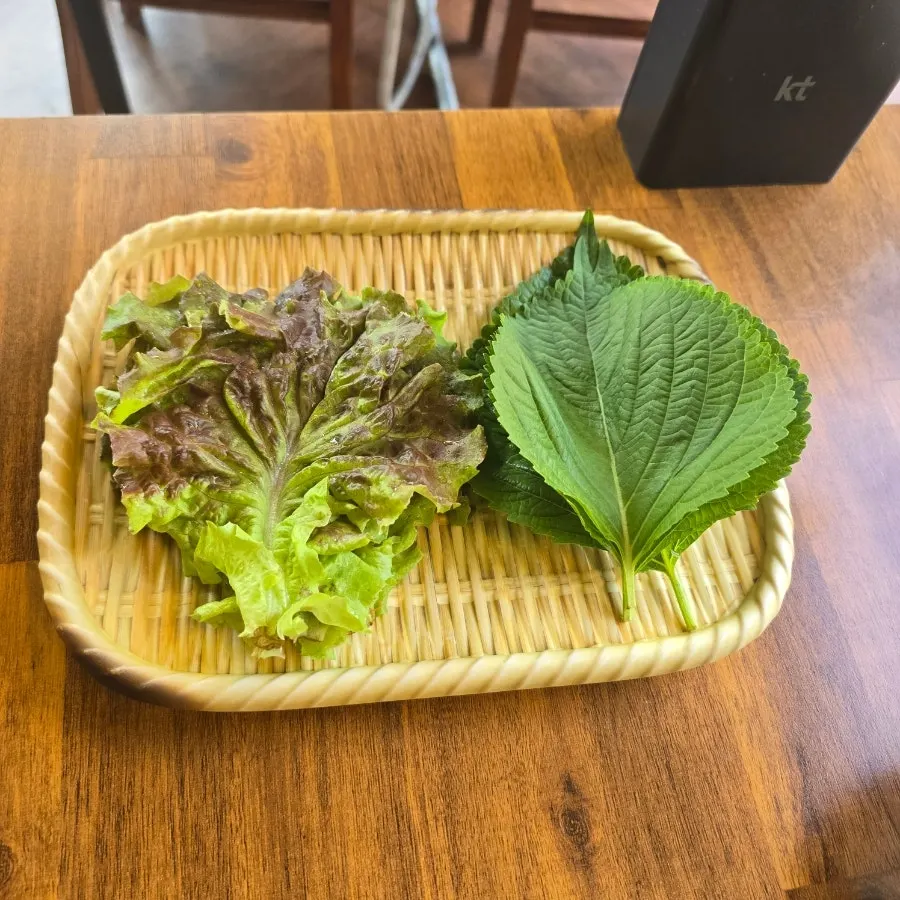 Radish kimchi and green onion salad side dishes