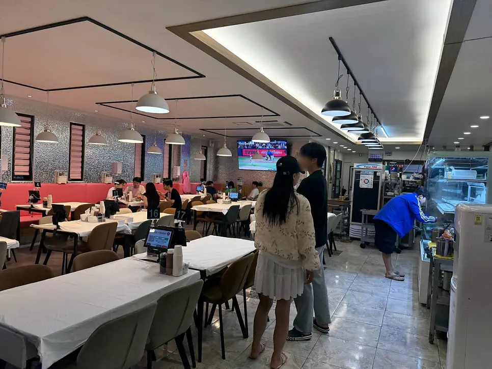 Restaurant interior with plenty of tables