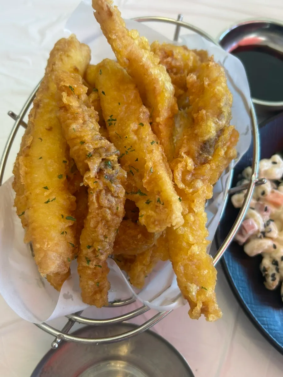 Squid and flounder half-and-half mulhoe
