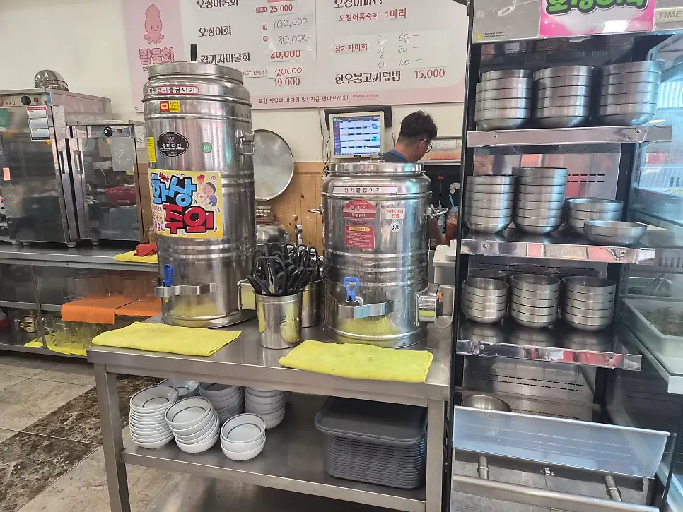 Self-serve tteokbokki and chicken nuggets