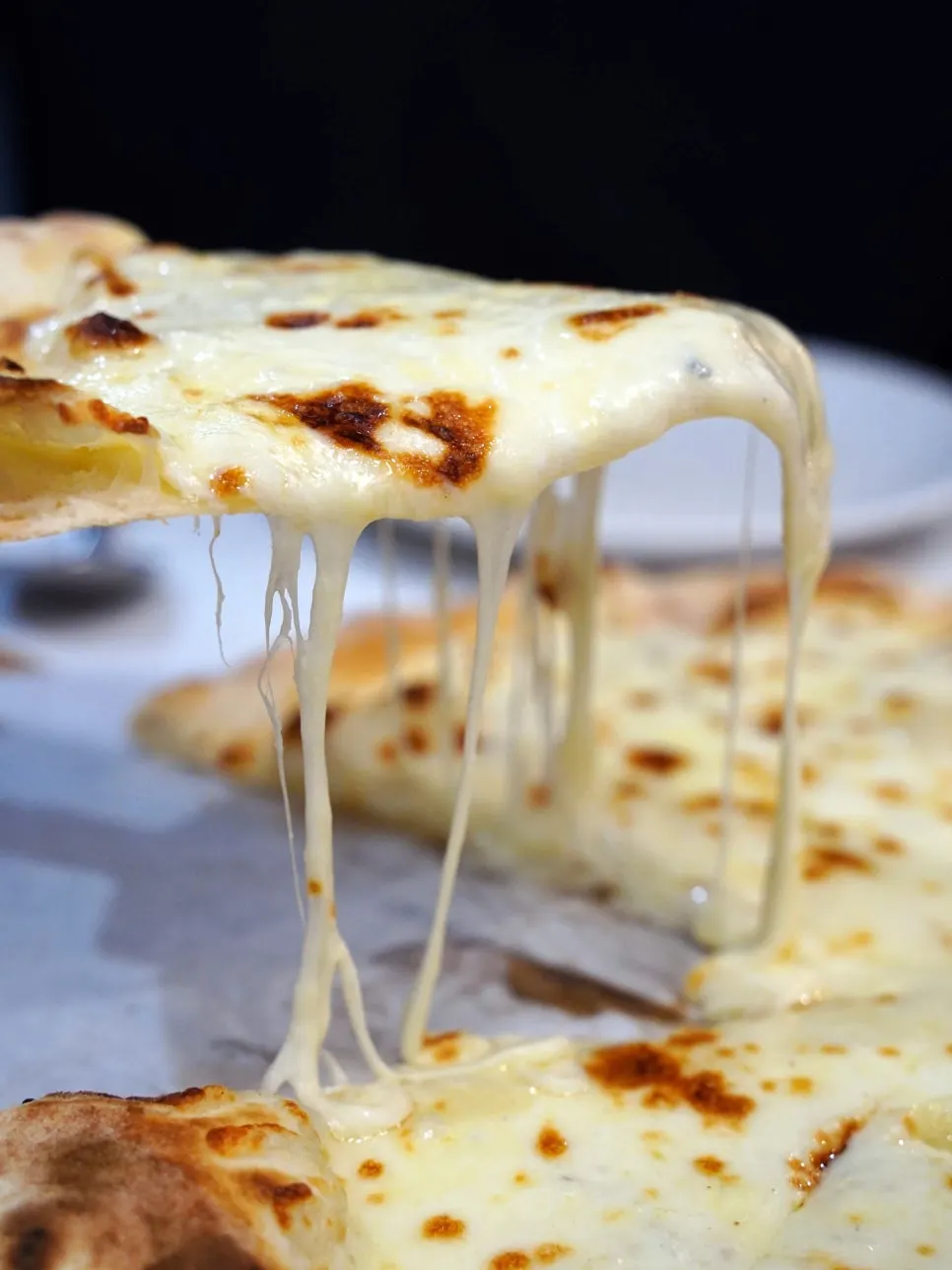 Whole pizza loaded with cheese