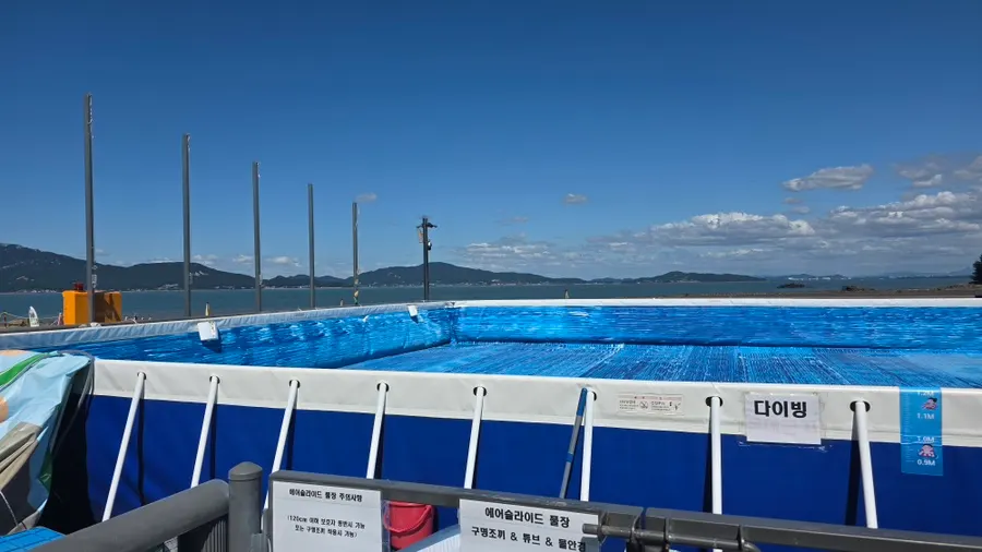 Sugi Beach water park next to the pension
