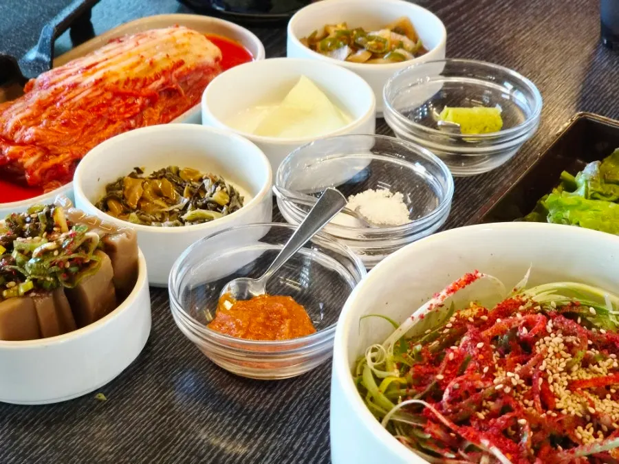 0원으로 표시된 반찬류 추가 주문 화면