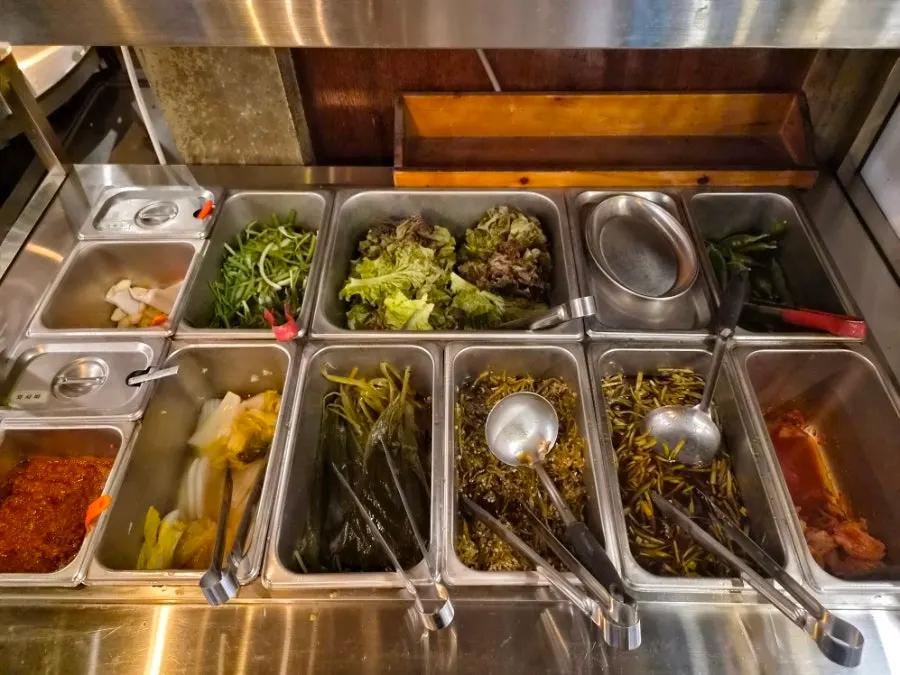 Plate of Dwaeji Gongbang's pickled gochujang radish