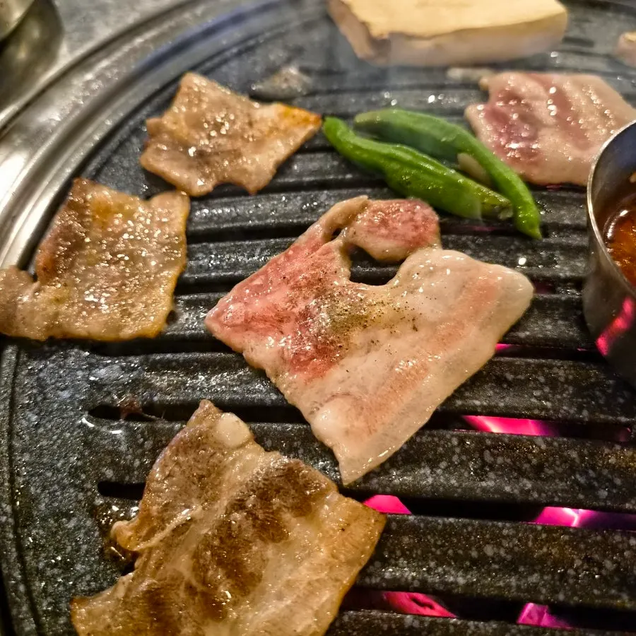 A fully cooked piece of frozen pork belly