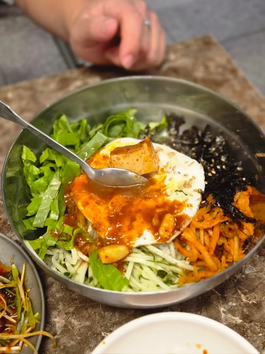 Pork80's pork rice vegetable bibimbap
