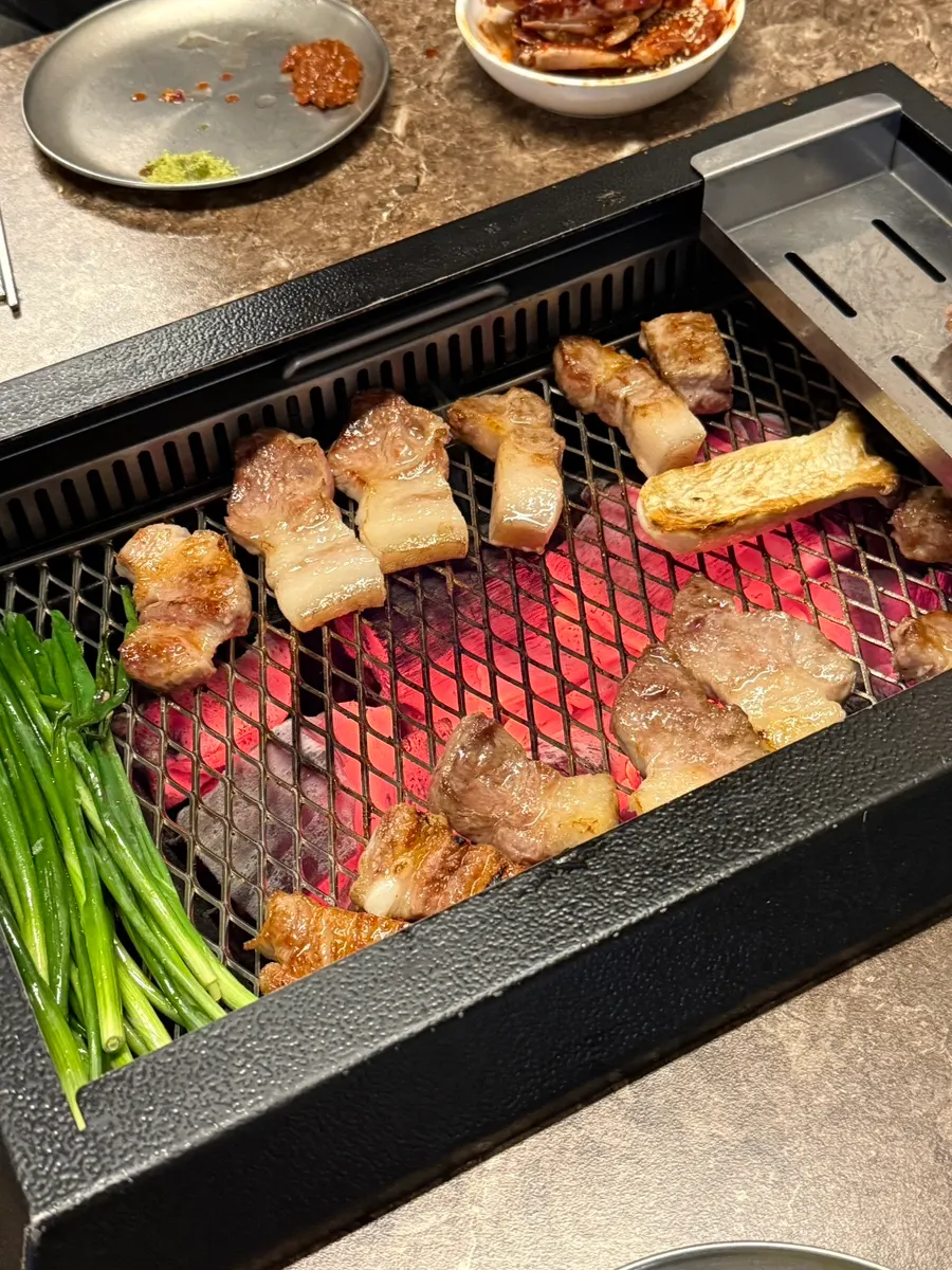 Nanchuk Matdon black pork BBQ, the signature dish at Pork80 Jeju Airport Branch