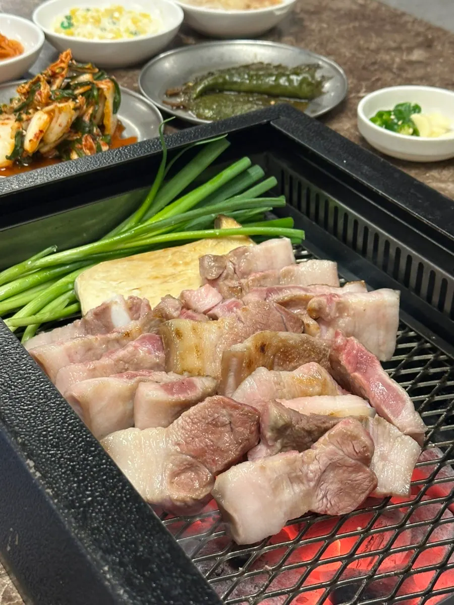 Close-up of juicy grilled black pork