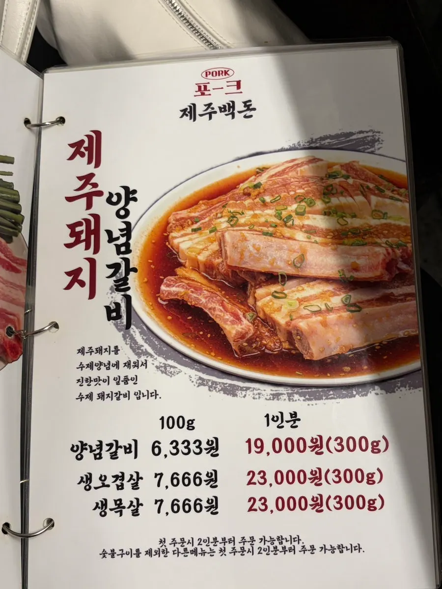 Side dish menu board