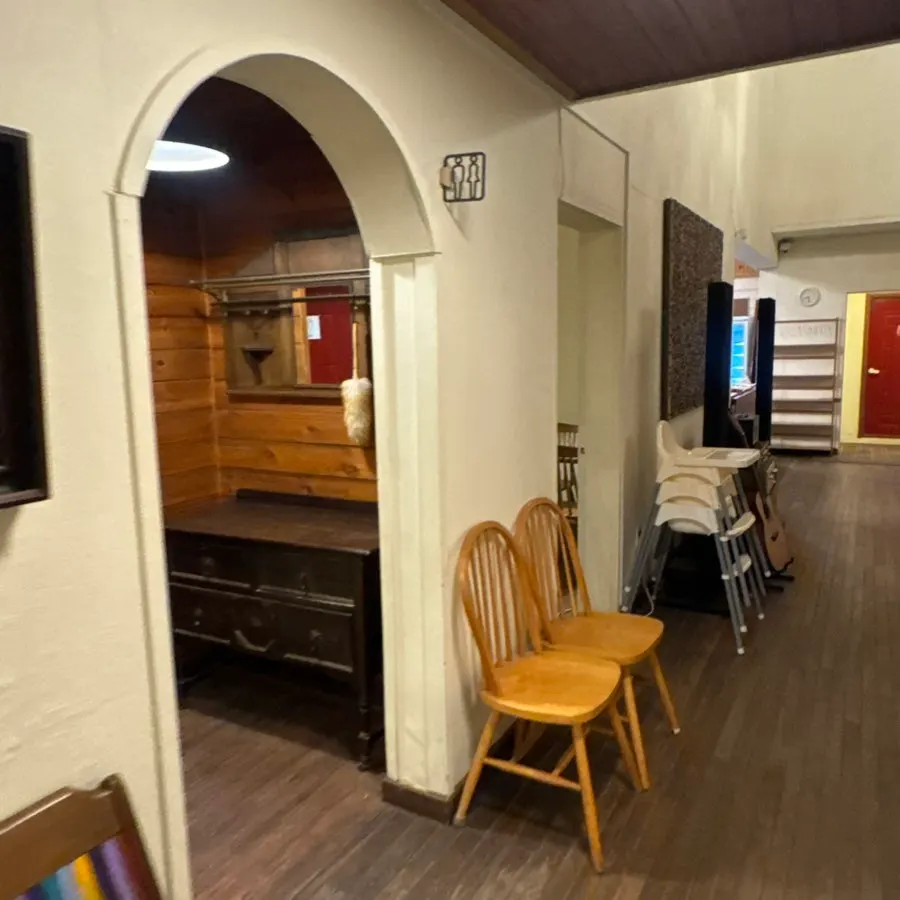 Photo zone space in the middle of the café