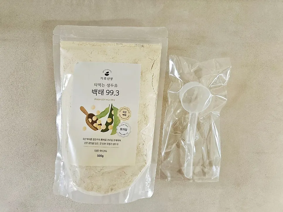500g 파우치와 동봉된 계량 스푼