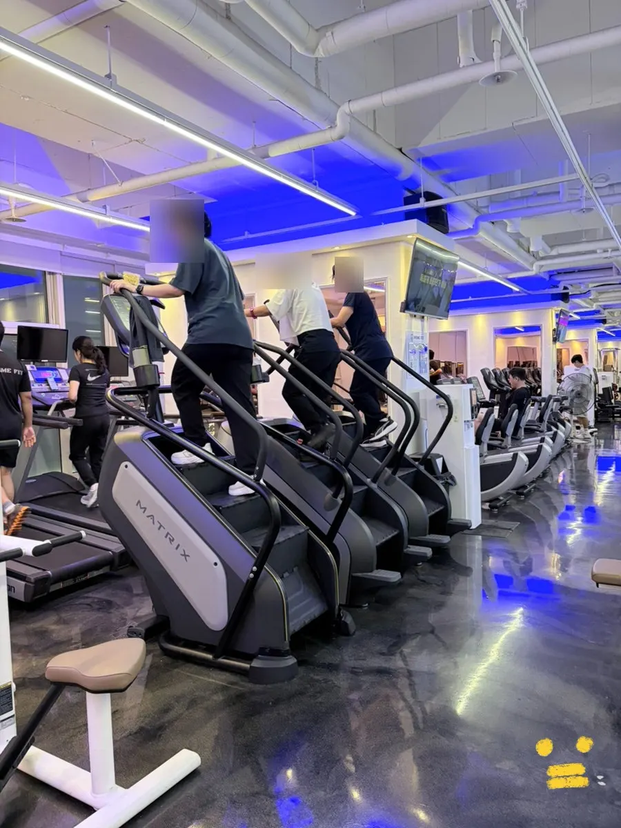 Cardio zone lined with treadmills