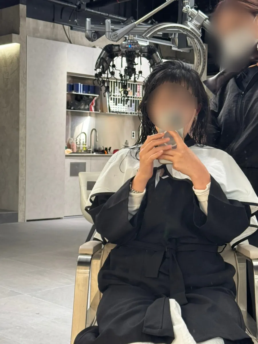 Finishing blow-dry after the acid rinse