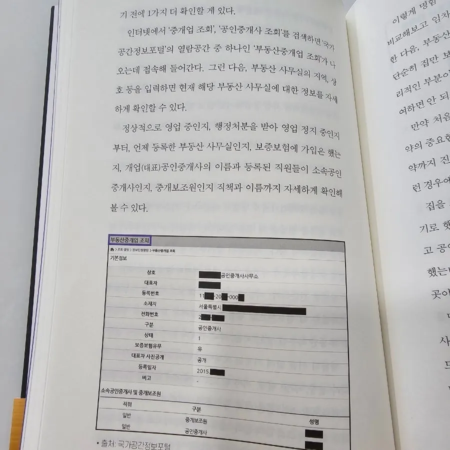 공인중개사와 중개보조원 확인 안내 이미지
