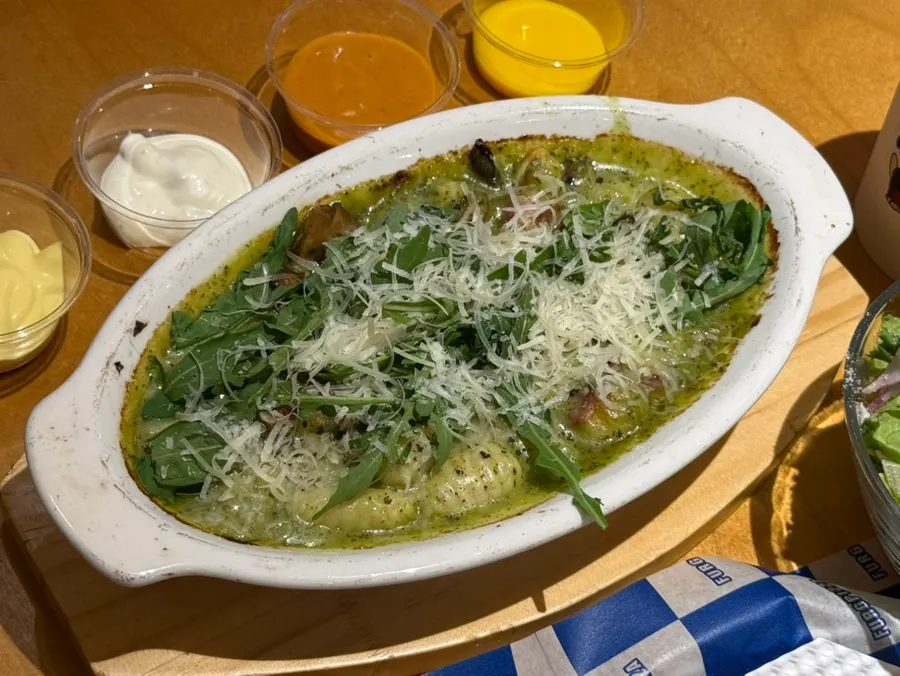 Half-and-half XR 11-inch pizza with Crazy Sweet Potato and Classic Delight