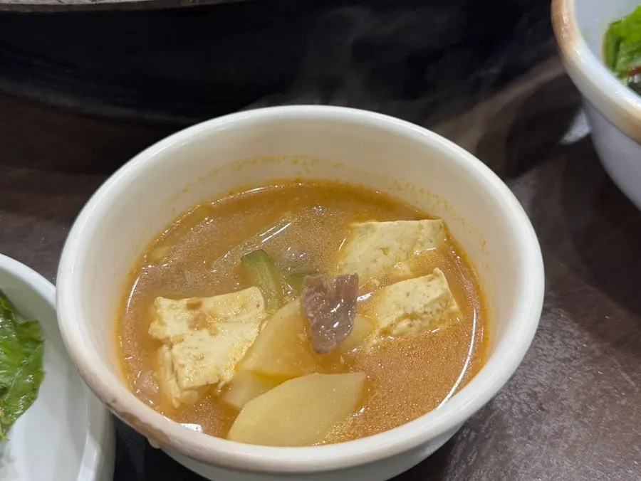 Doenjang-jjigae served as a side dish